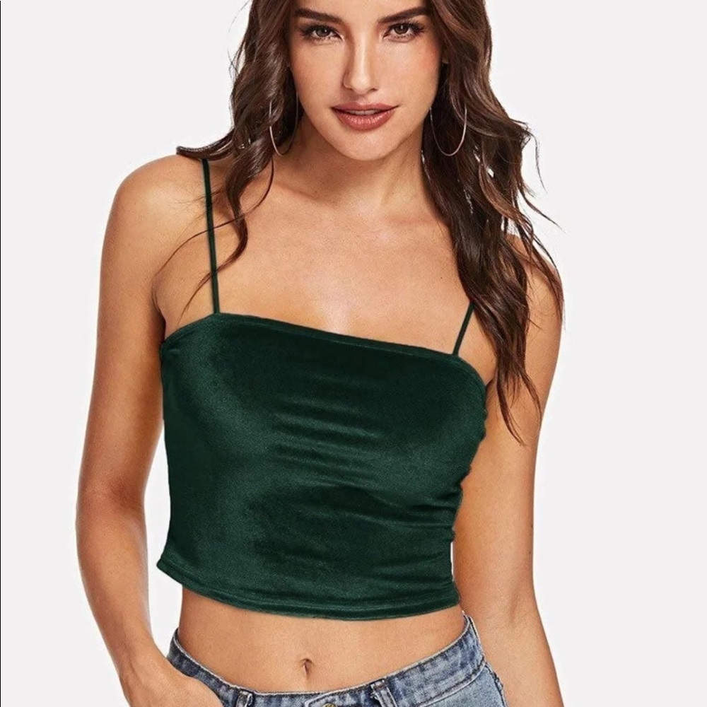 green velvet tank top
